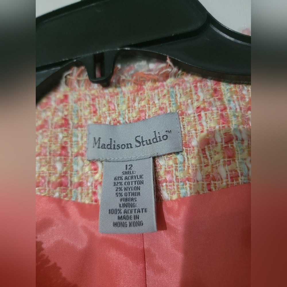 Madison Studio Pink Blazer Structured Knit Jacket - Picture 7 of 7